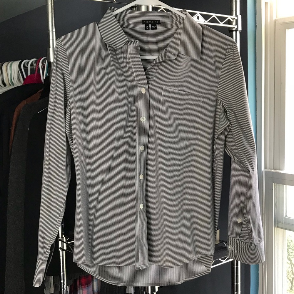 Striped button down shirt